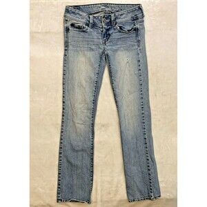 American Eagle Jeans Womens 2 28x31 Slim Boot Cut Low Rise Light Wash